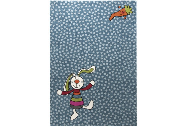 Sigikid Kinderteppich Rainbow Rabbit SK-0523-01 blau 80 x 150 cm