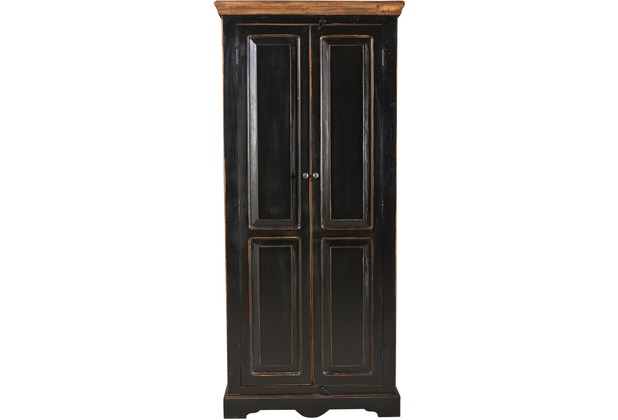 SIT CORSICA Schrank 2 Türen schwarz mit honigfarbiger Deckplatte