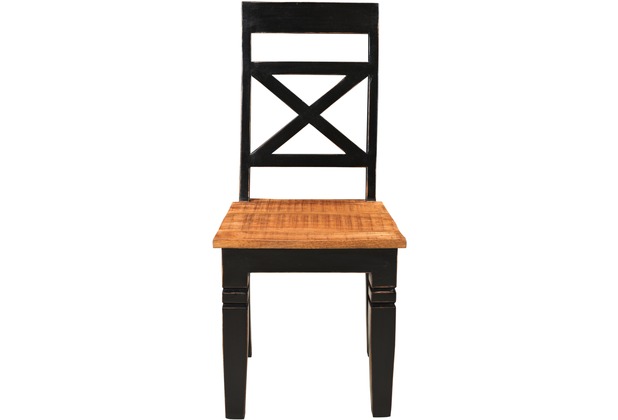 SIT CORSICA Stuhl, 2er-Set schwarz mit honigfarbiger Sitzflche
