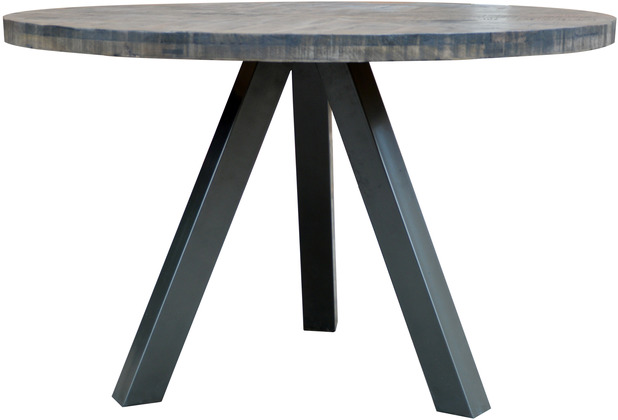 SIT TABLES & CO Tisch 120x120 cm Platte grau, Beine antiksilber