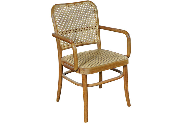 SIT & ;chairs Armlehnstuhl Teak, Rattan natur 02463-01