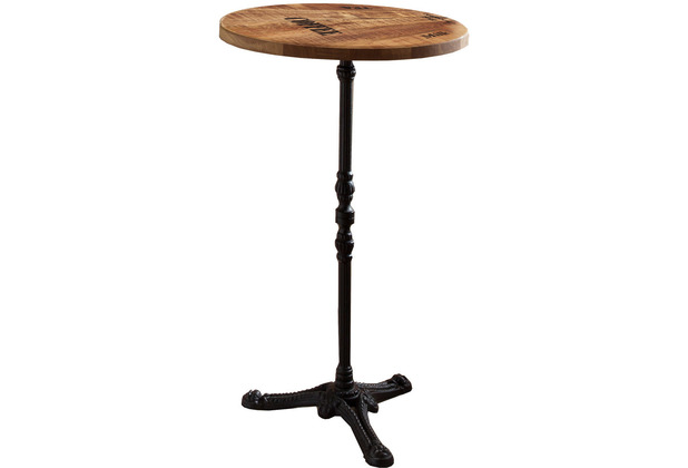 SIT TABLES & CO Stehtisch 60x60 cm Platte natur, Gestell schwarz