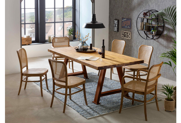SIT TABLES & CO Tisch 200x100 cm, recyceltes Teak natur, antikbraun