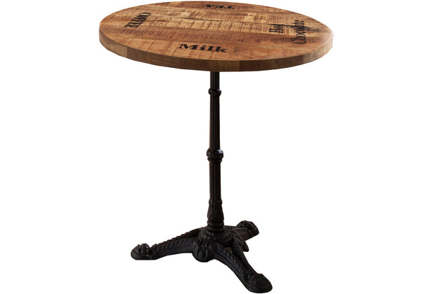 SIT TABLES & CO Tisch 60x60 cm Platte natur, Gestell schwarz