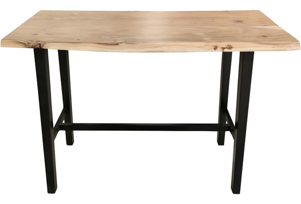 SIT TABLES & CO Stehtisch 124,5x51 cm Platte natur, Gestell antikschwarz