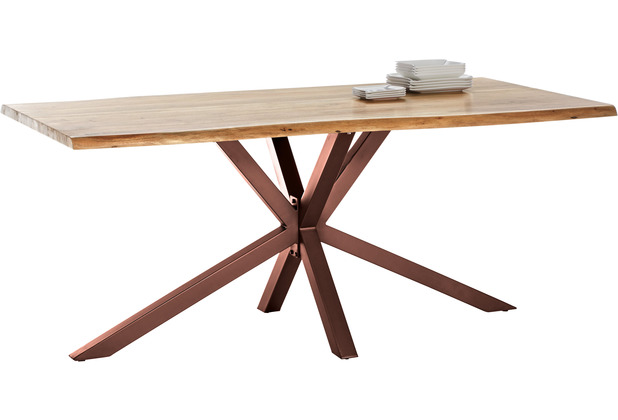 SIT TABLES & CO Tisch 160x85 cm, Akazie natur Platte natur, Gestell braun