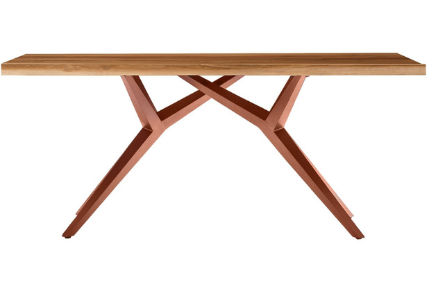 SIT TABLES & CO Tisch 220x100 cm Platte natur, Gestell antikbraun