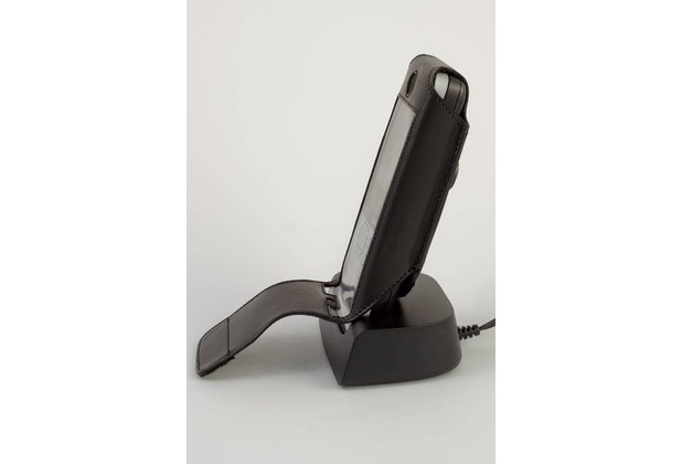 Soryt Ledertasche Unify OpenScape SL5 Mobilteil, Stahl-Gürtelclip, schwarz