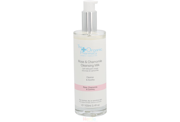 The Organic Pharmacy Rose & Chamomile Cleansing Milk For Sensitive Skin/Normal To Dry Skin 100 ml