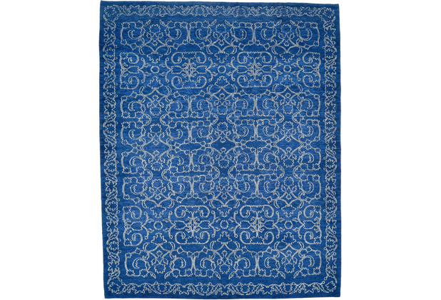 THEKO Nepalteppich Jabu Silk C3515 blau 250 x 308 cm