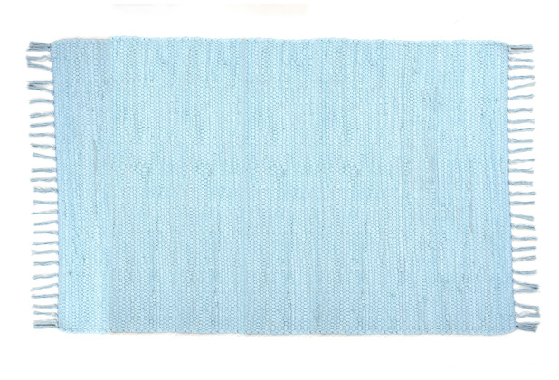 Zaba Handwebteppich Dream Cotton light blue 70 x 140 cm