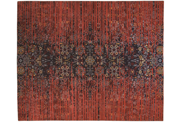 THEKO Nepalteppich Jabu Silk CX3196 rot blau 250 x 300 cm