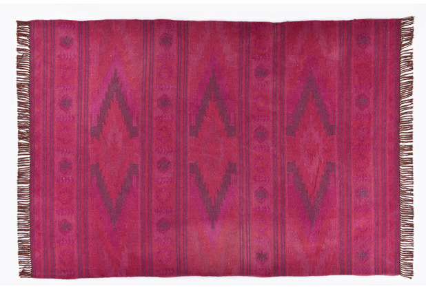 THEKO Handwebteppich Kelim Royal RO-11-2010 pink 65 x 135 cm