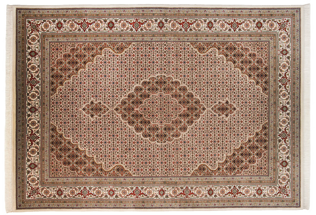 THEKO Teppich Sirsa Mahi Silk touch Tabriz Ma 573 creme 90 x 160 cm