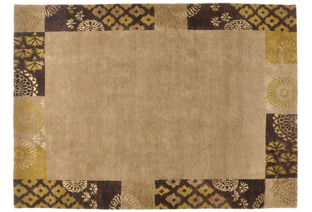 THEKO Nepalteppich Talonga Silk RSK495 beige / brown 172 x 245 cm