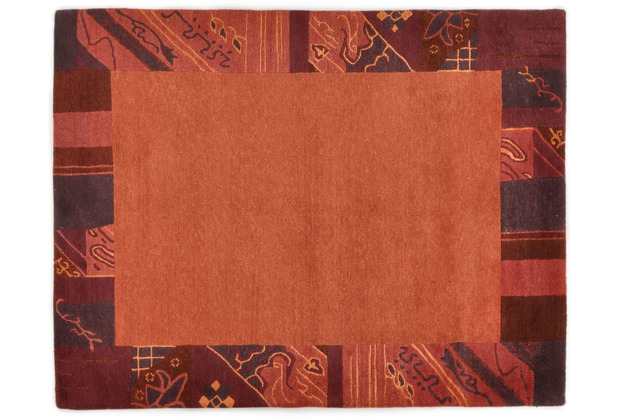THEKO Nepalteppich Talonga Silk RSK569 red multi 160 x 230 cm