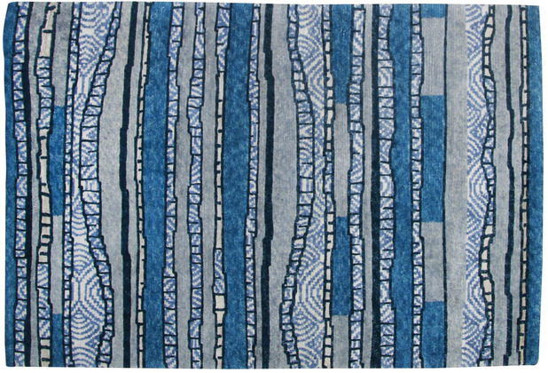 THEKO Nepalteppich Talonga Silk RSK686 blue multi 163 x 238 cm