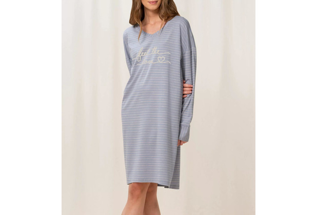 Triumph Nightdresses Nachthemd (Strickware), Langarm 10 CO/MD light grey melange 40