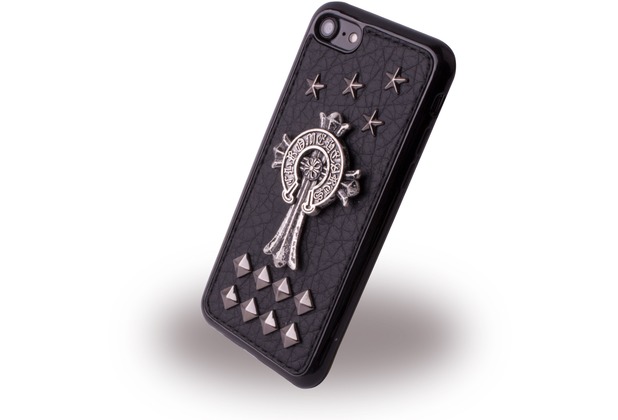 UreParts Rock Star Cross Case - Silikon Cover / Schutzhülle - Apple iPhone 7 / 8 - Schwarz