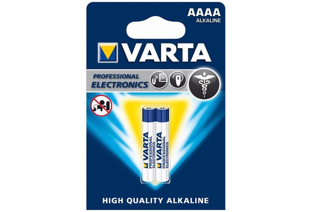 VARTA Electronics Batterie AAAA / LR61 / MN2500 / 4061 / 4961 (1.5V, 640 mAh), 2er Blister