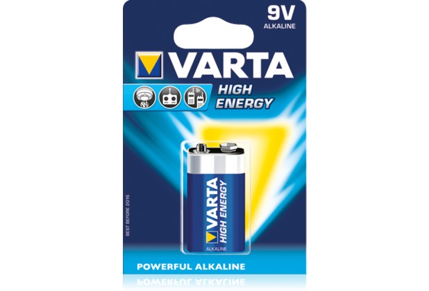 VARTA High Energy 9V-Block Batterie (1 Stück)