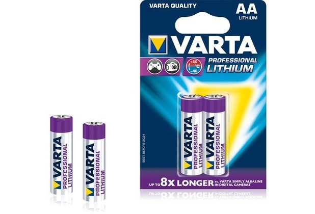 VARTA Professional Lithium Batterie Mignon AA 2900 mAh (2 Stück)