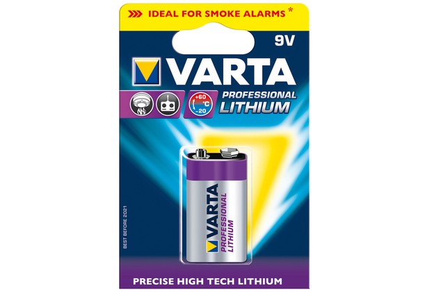 VARTA 1 Varta Professional Lithium 9V-Block 6 LR 61