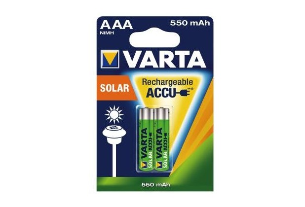 VARTA Solar Akku AAA LR03 Micro 2er 550mAh