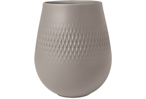 Villeroy & Boch Manufacture Collier taupe Vase Carr klein grau