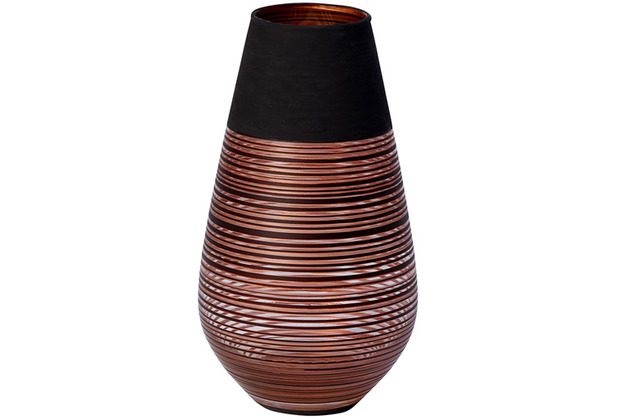 Villeroy & Boch Manufacture Swirl Vase Soliflor gro schwarz,braun