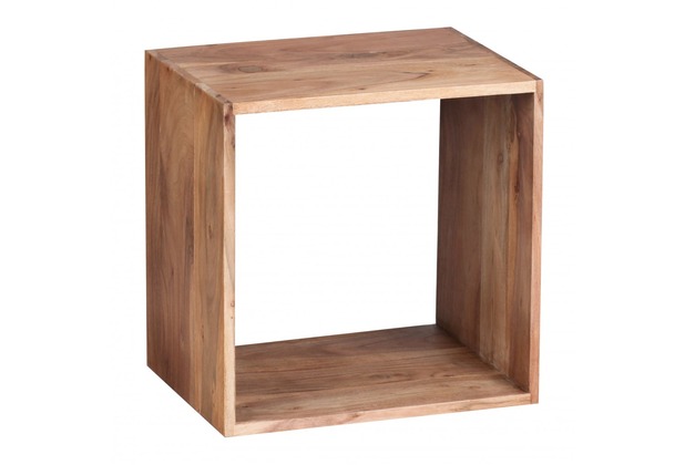 Wohnling Massivholz Akazie Cube Regal 43,5 x 43,5 x 33 cm Cube