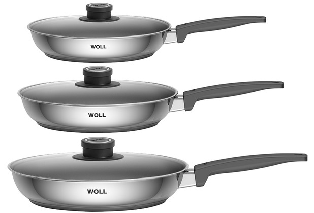 Woll Concept 6-tlg. Edelstahl Pfannen Set  20, 24, 28 cm inkl. passende Deckel