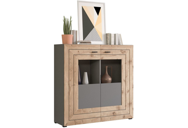 xonox.home Freno Highboard (B/H/T: 120x117x37 cm) in grau Nachbildung und grau Nachbildung