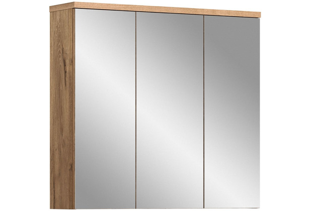 xonox.home Grado Spiegelschrank (B/H/T: 80x75x20 cm) in Nox Oak Nachbildung und Spiegelfront