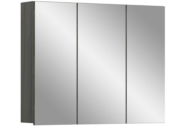 xonox.home Silver Spiegelschrank (B/H/T: 80x64x16 cm) in Rauchsilber Nachbildung und Rauchsilber Nachbildung