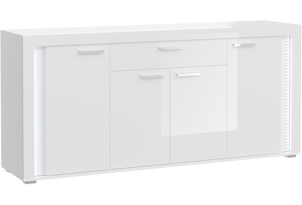 xonox.home Skylight Sideboard (B/H/T: 182x84x42 cm) in wei Nachbildung und wei Hochglanz tiefzieh