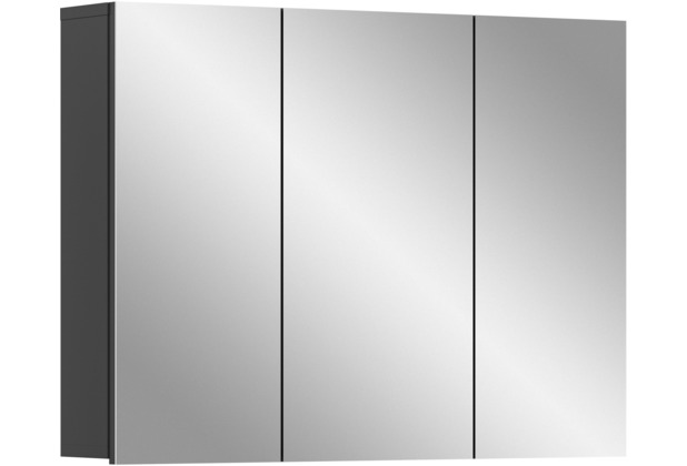 xonox.home Soft Spiegelschrank (B/H/T: 80x60x15 cm) in grau Nachbildung und grau Nachbildung