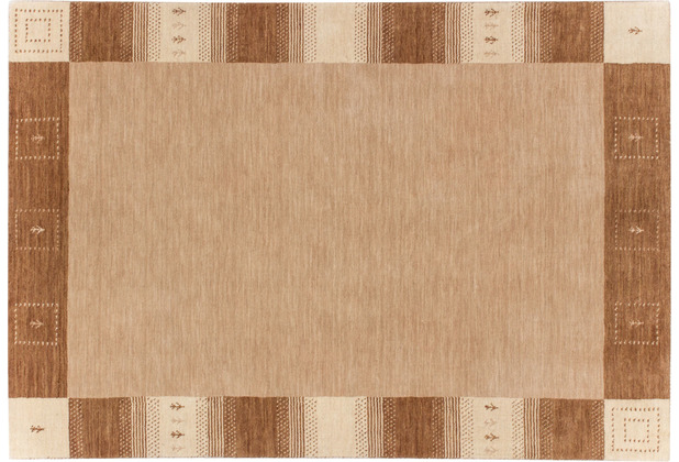 Zaba Loribaft-Teppich Seattle Bordre beige 70 cm x 140 cm