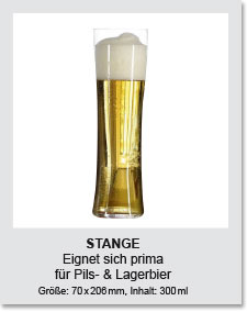 Bierglas Stange